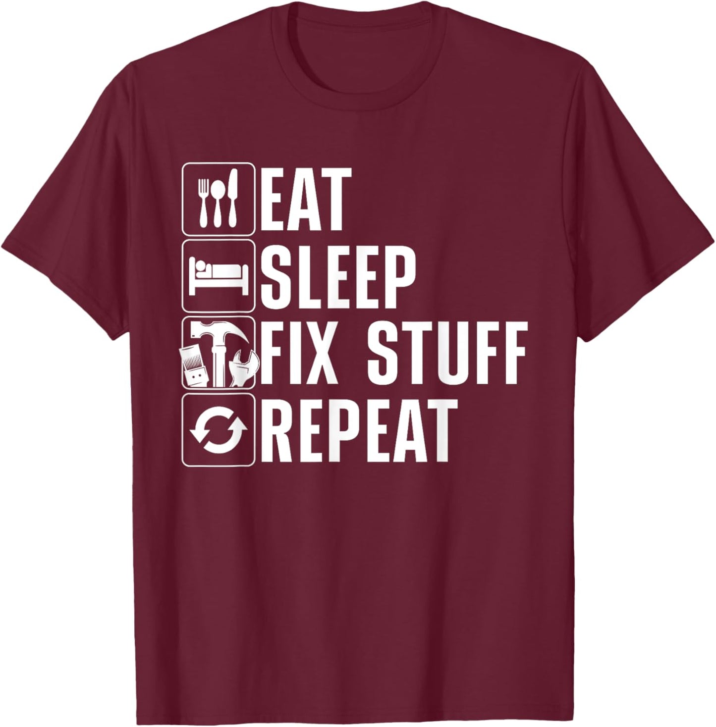 Cool Handyman Women Maintenance Mechanic Electrician T-Shirt - T-Shirt | Maroon
