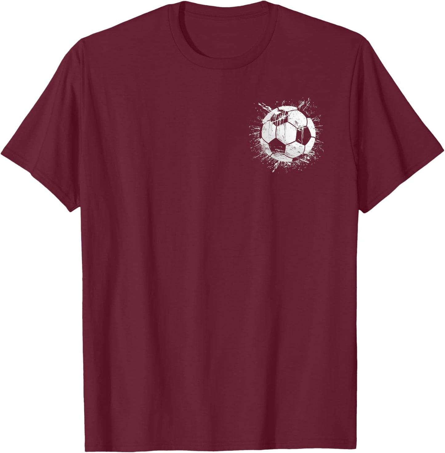 Soccer Ball Sport Stylish Design T-Shirt - T-Shirt | Maroon