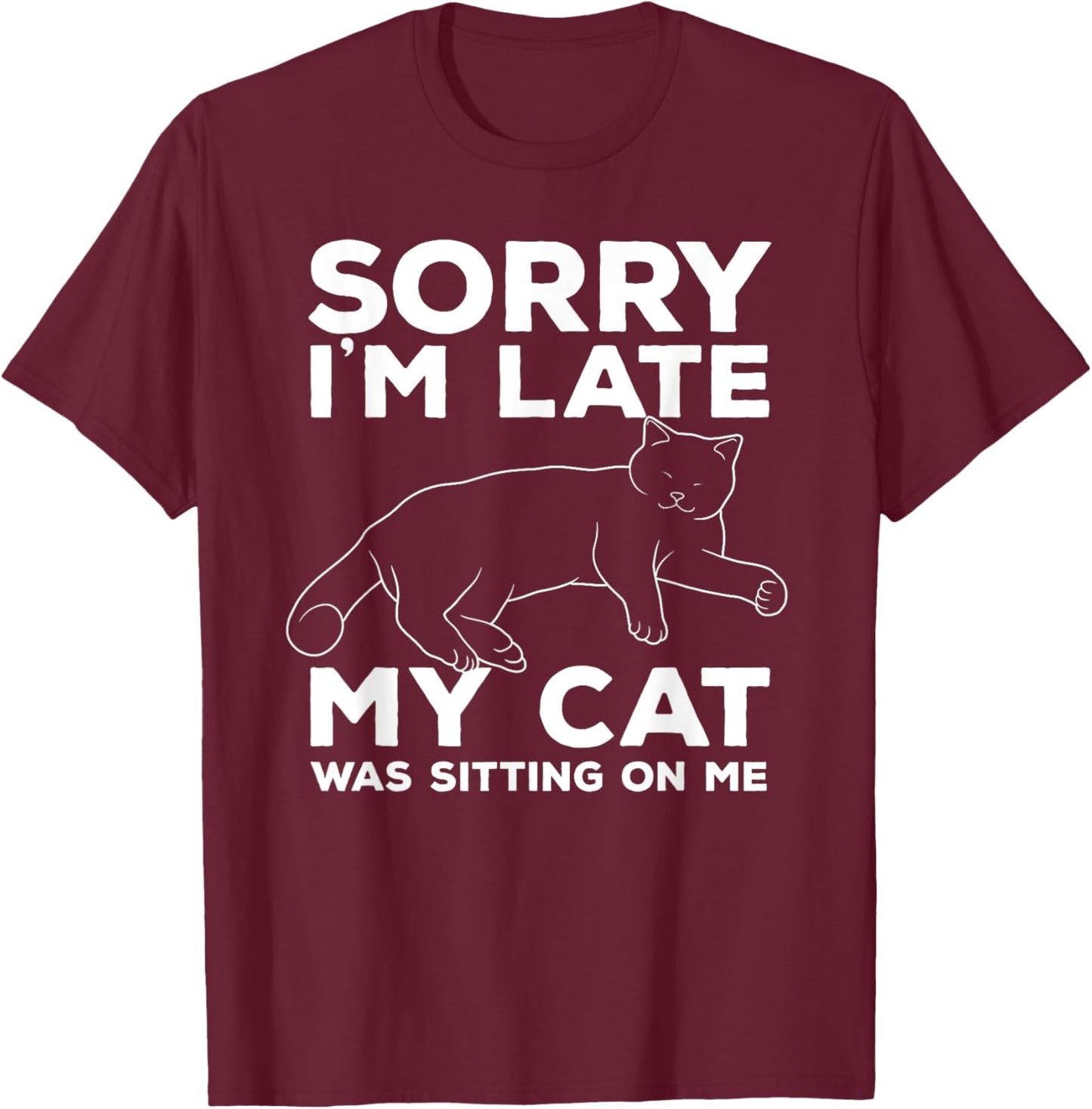 Cute Cat Women Cat Joke Kitten Pet New Feline Animal T-Shirt - T-Shirt | Maroon