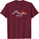 Helen Ga mountains Women's Mountain Sunset Graphic , Black, Small, Short Sleeve, , Classic Fit T-Shirt - T-Shirt | Maroon