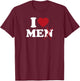 I Heart Me Men Crossed out funny T-Shirt - T-Shirt | Maroon