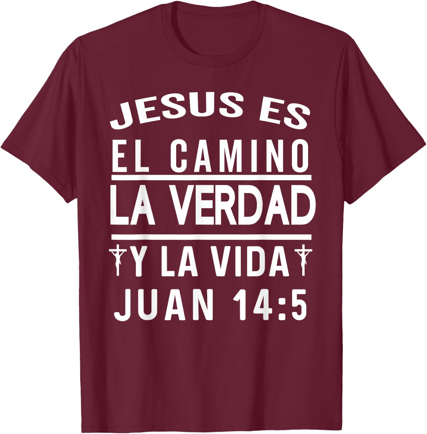 Camiseta Cristiana Para Mujer Y Hombre En Espanol Cristiano T-Shirt - T-Shirt | Maroon