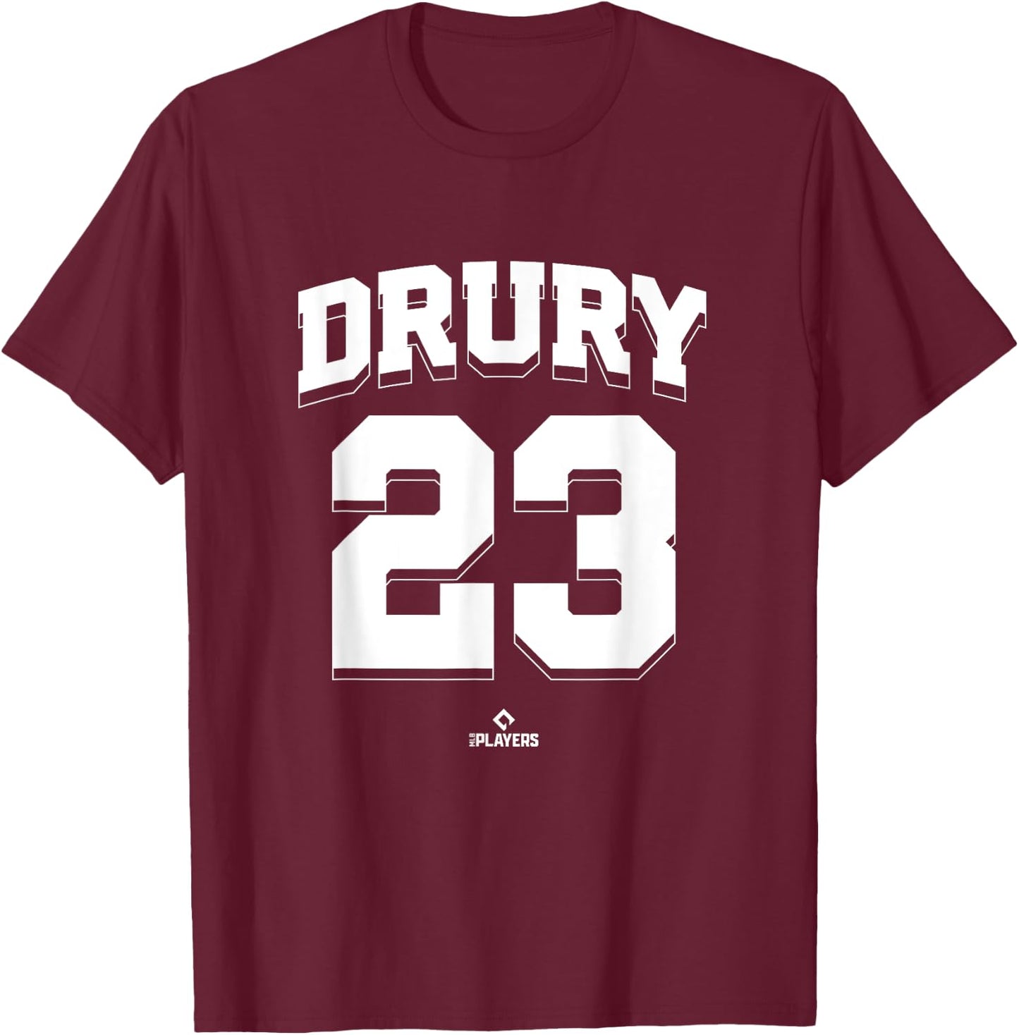 Brandon Drury 23 Los Angeles MLBPA T-Shirt - T-Shirt | Maroon