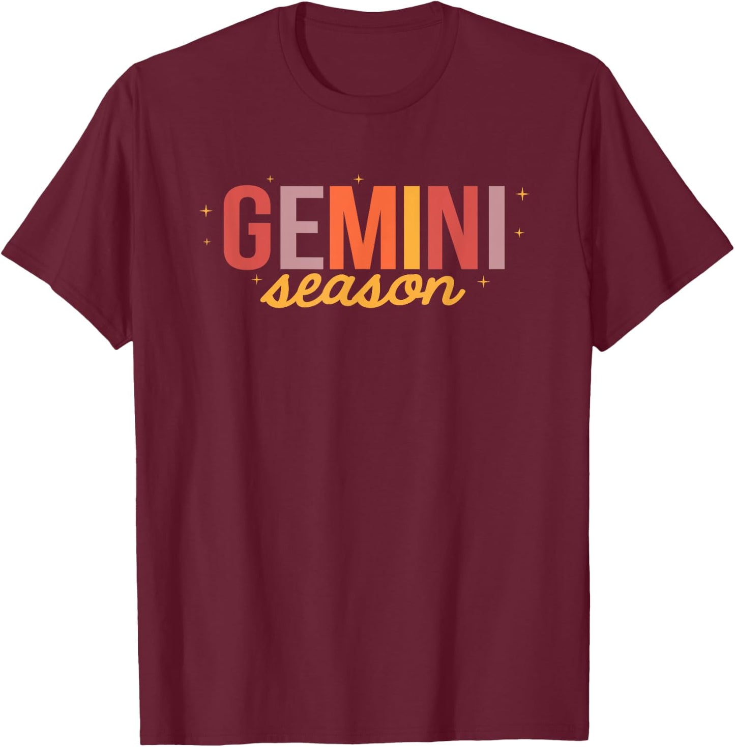Gemini Season Zodiac Horoscope Astrology May June Birthday T-Shirt - T-Shirt | Maroon