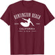 Huntington Beach California Surf Design Men Women Girls Kids T-Shirt - T-Shirt | Maroon