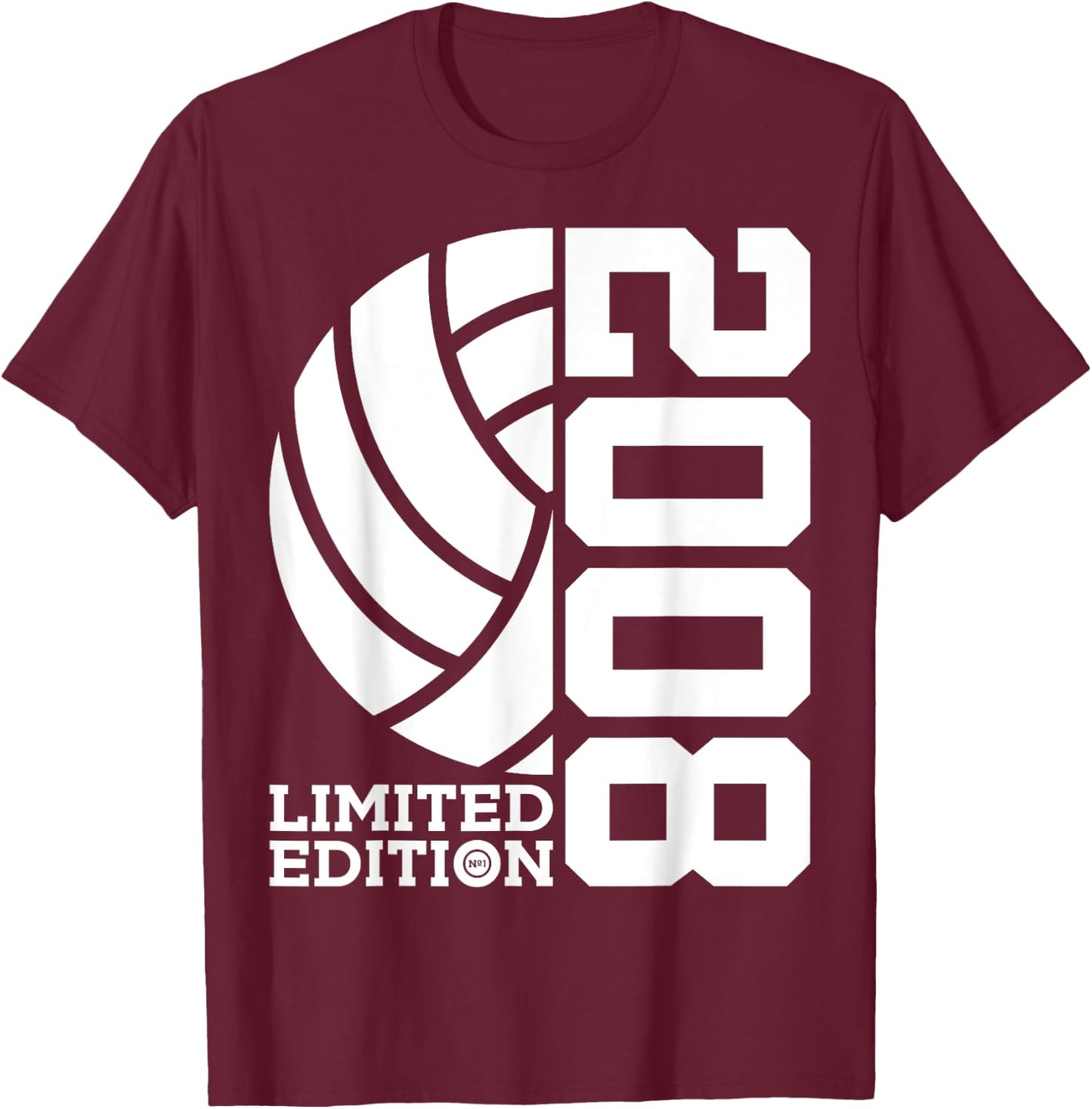 17th BIRTHDAY VOLLEYBALL LIMITED EDITION 2008 T-Shirt - T-Shirt | Maroon