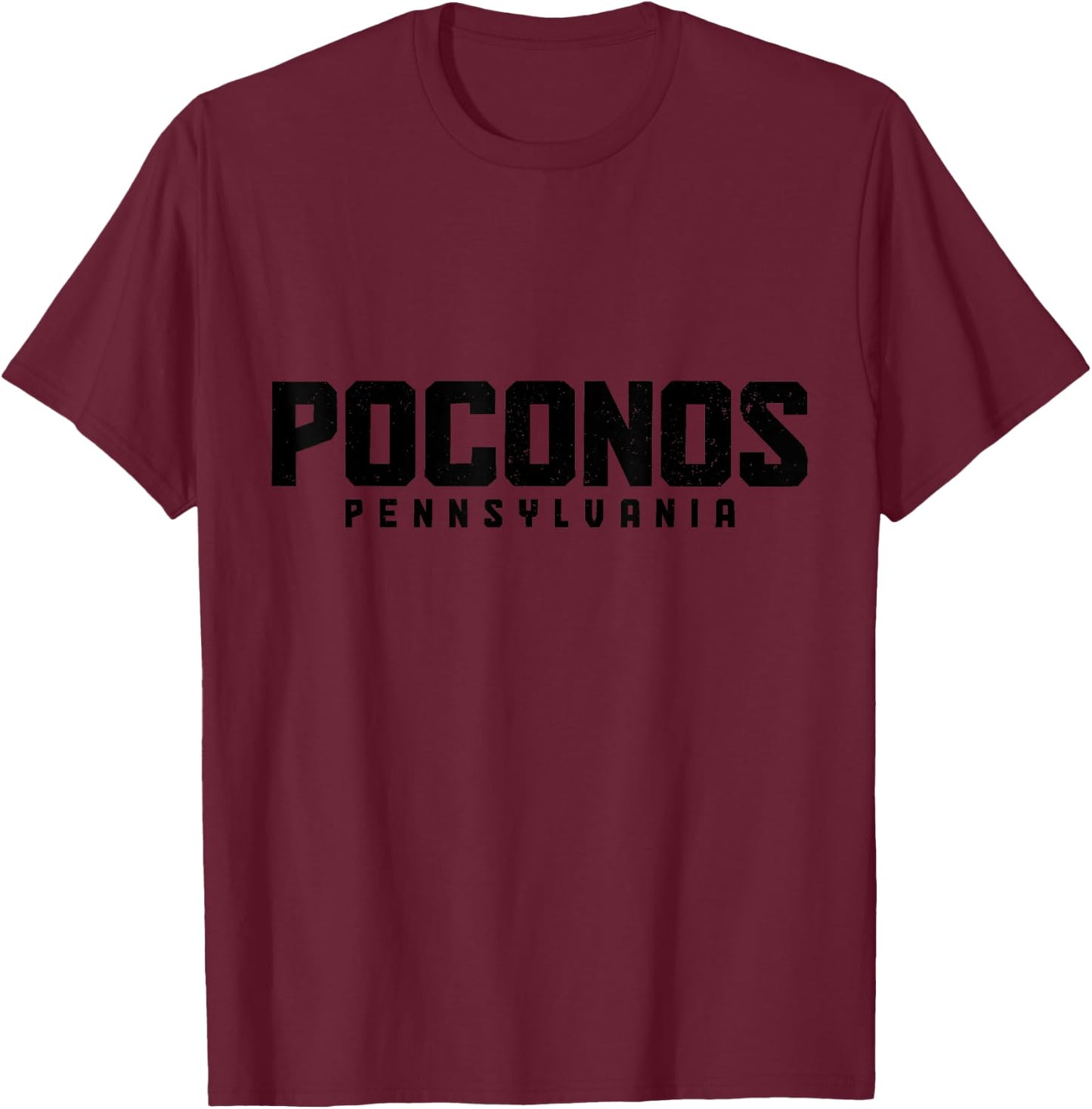 Poconos Pennsylvania Vintage Pocono Mountains T-Shirt - T-Shirt | Maroon