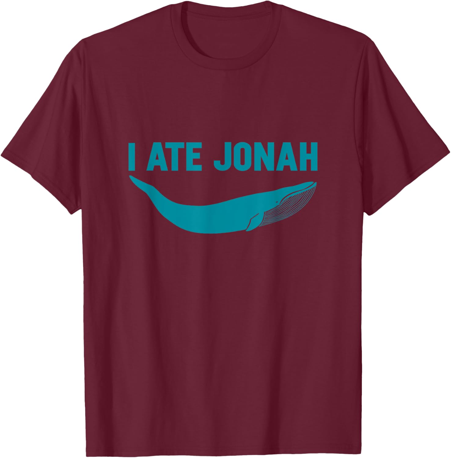 Book of Jonah - Whale - Big Fish - Bible True Stories T-Shirt - T-Shirt | Maroon