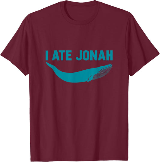 Book of Jonah - Whale - Big Fish - Bible True Stories T-Shirt - T-Shirt | Maroon