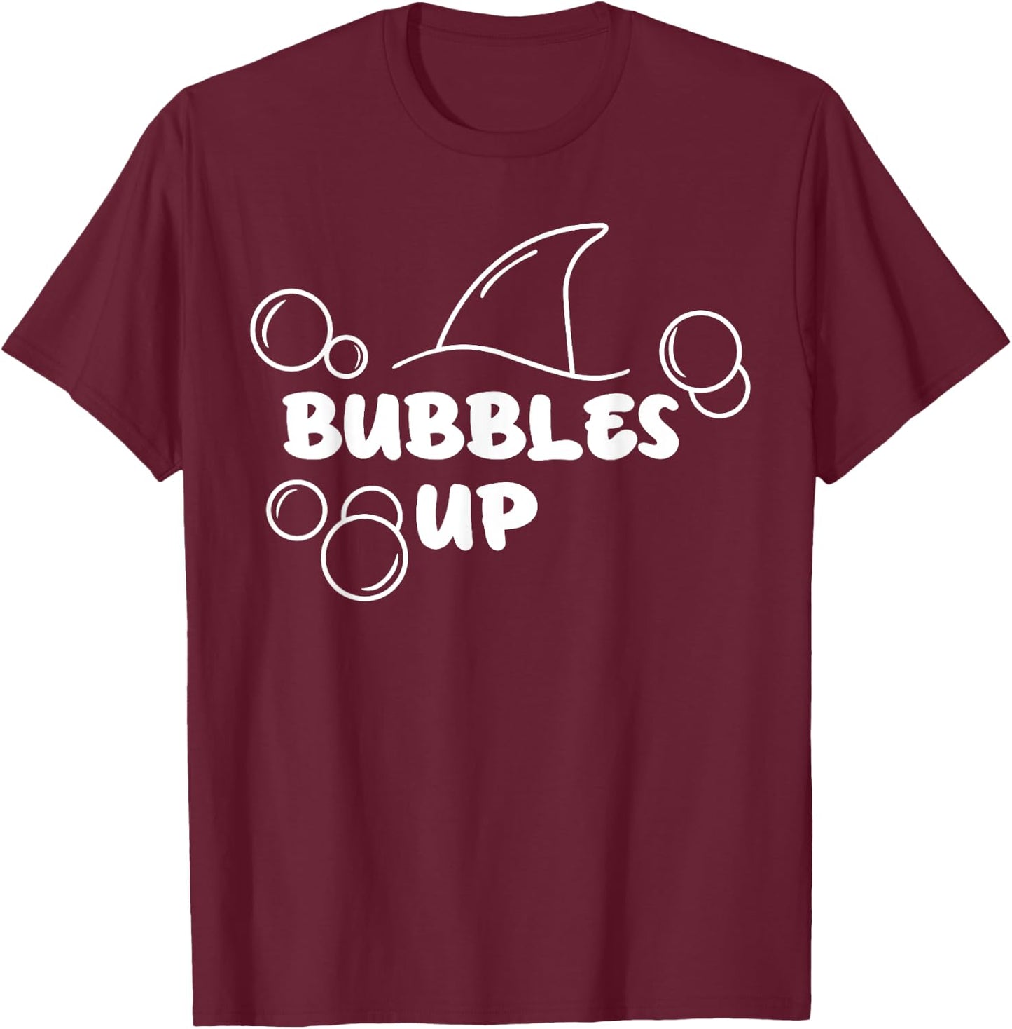 Shark Bubbles Up T-Shirt - T-Shirt | Maroon
