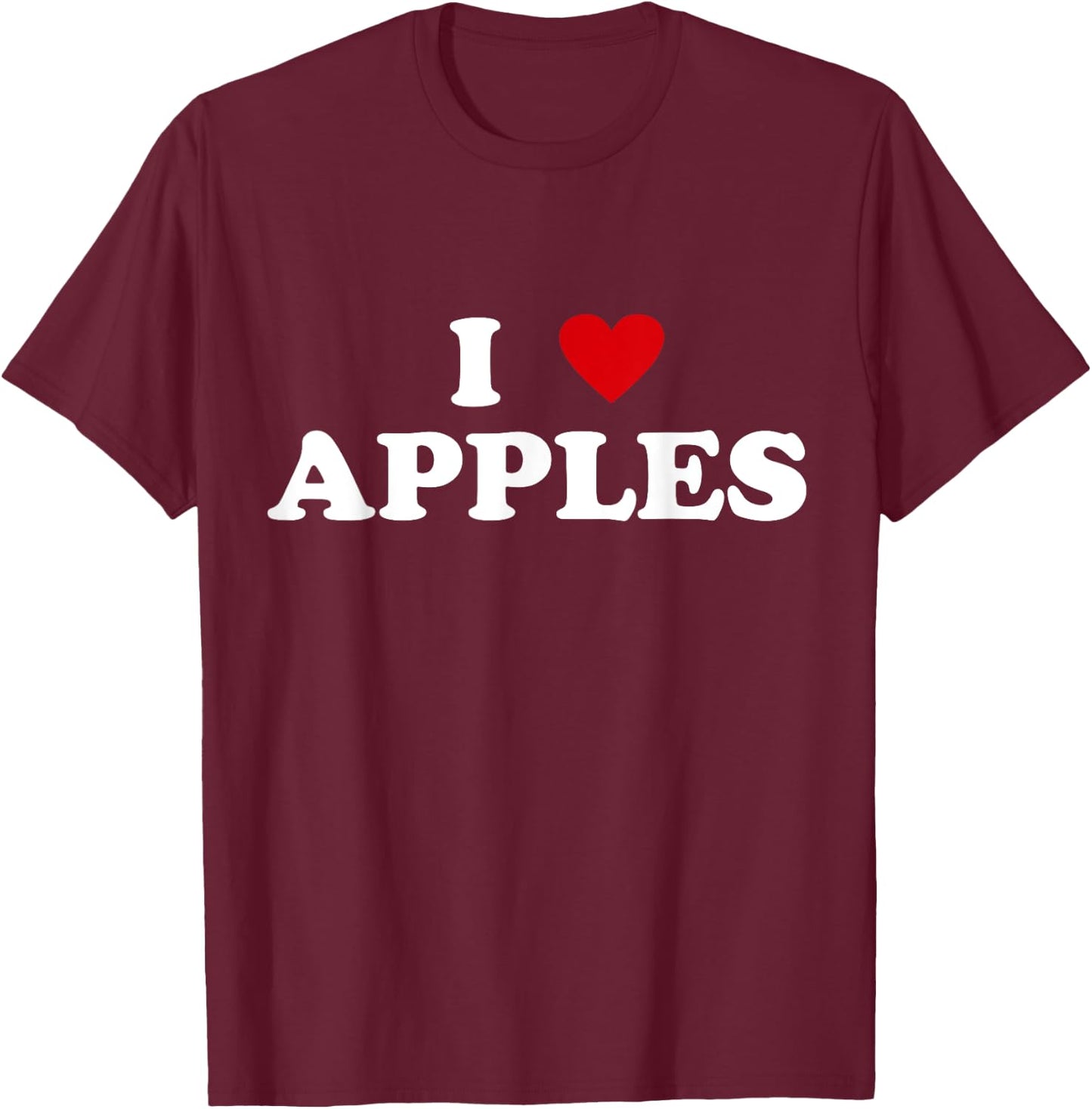 I Heart Crops Farming Farmer - I Love Apple T-Shirt - T-Shirt | Maroon