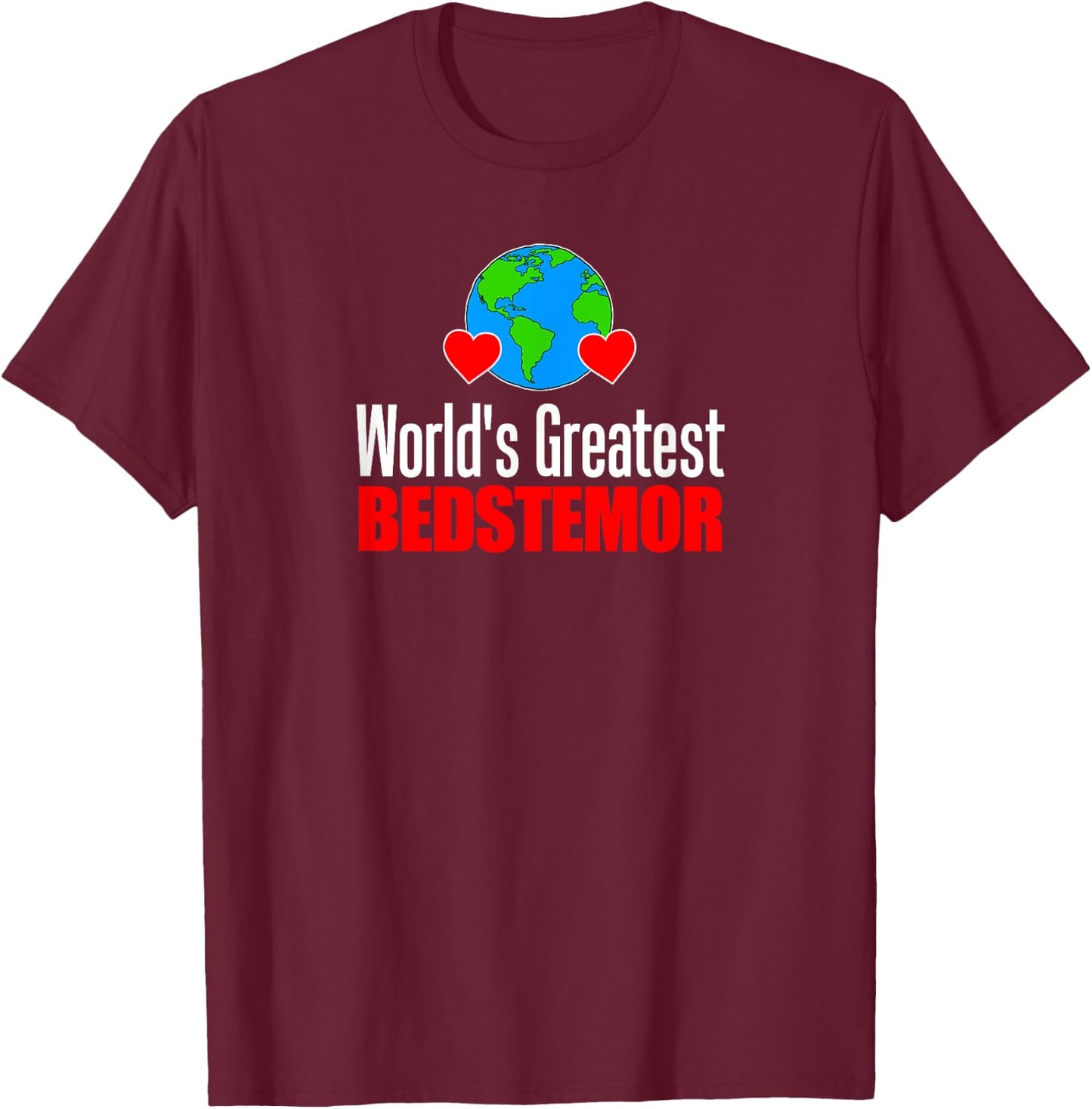 World's Greatest Bedstemor Danish Grandmother T-Shirt - T-Shirt | Maroon