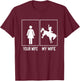 Your Wife My Wife Horse Cowgirl Riding Funny For Husband T-Shirt - T-Shirt | Maroon