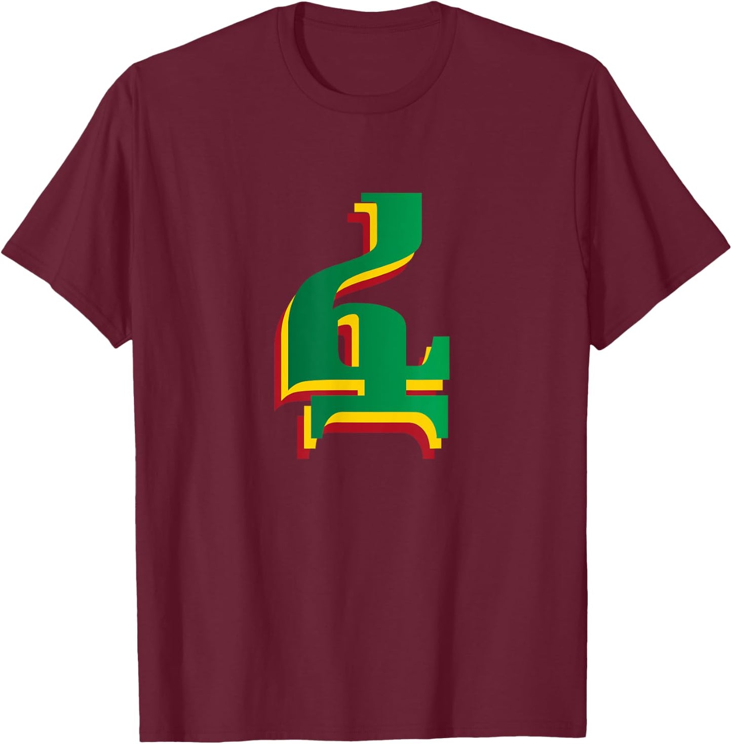 Cool in Amharic Fuwa T-Shirt - T-Shirt | Maroon