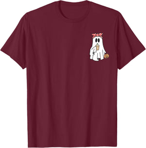 Iced Coffee Ghost Halloween Coffee Lover Spooky Season Women T-Shirt - T-Shirt | Maroon