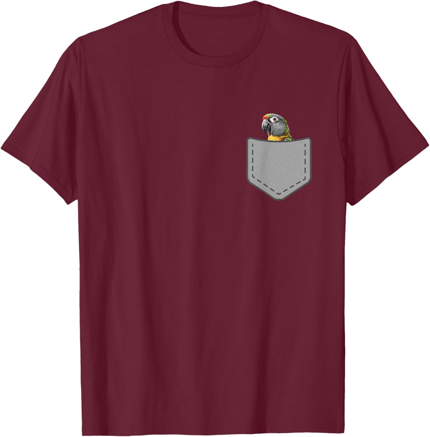 Funny Senegal Parrot Bird In Your Pocket T-Shirt - T-Shirt | Maroon