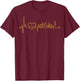 Tandem Bicycle Heartbeat Bike T-Shirt - T-Shirt | Maroon