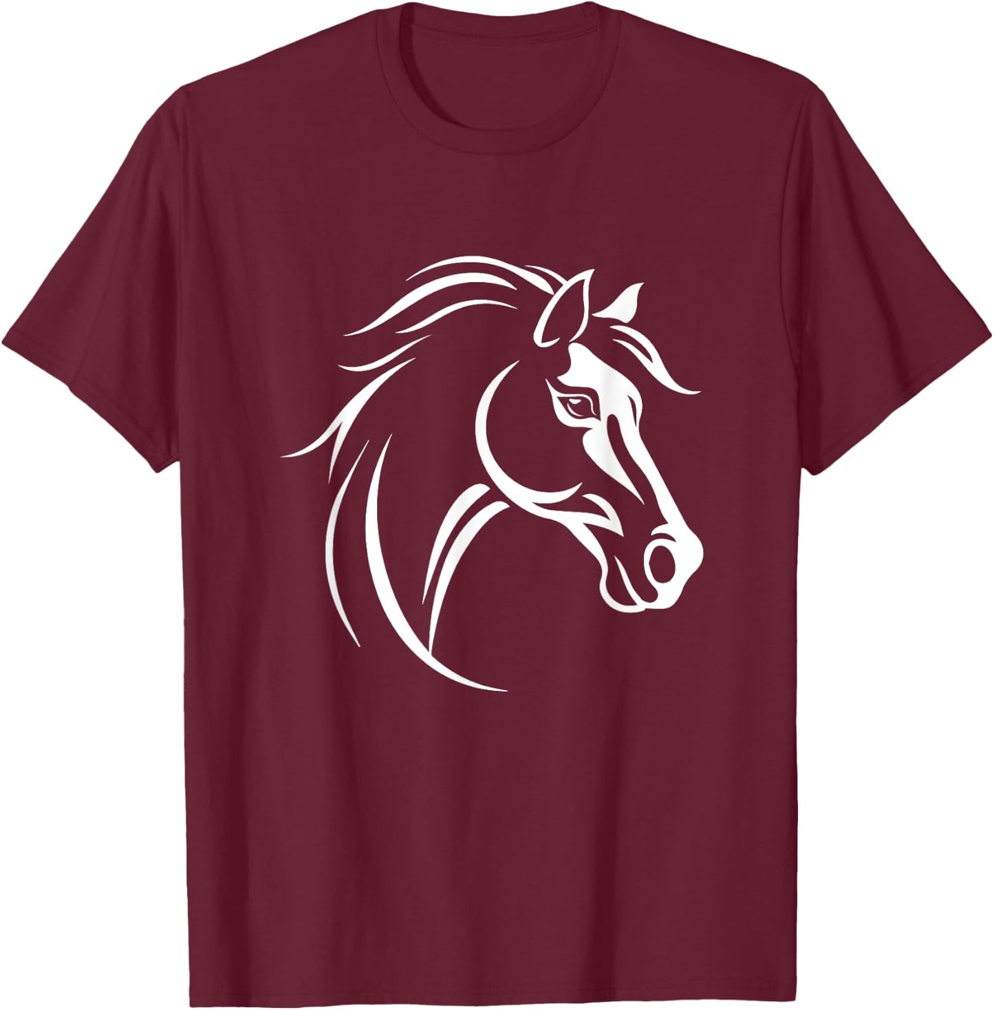 Horse Equestrian Riding T-Shirt - T-Shirt | Maroon