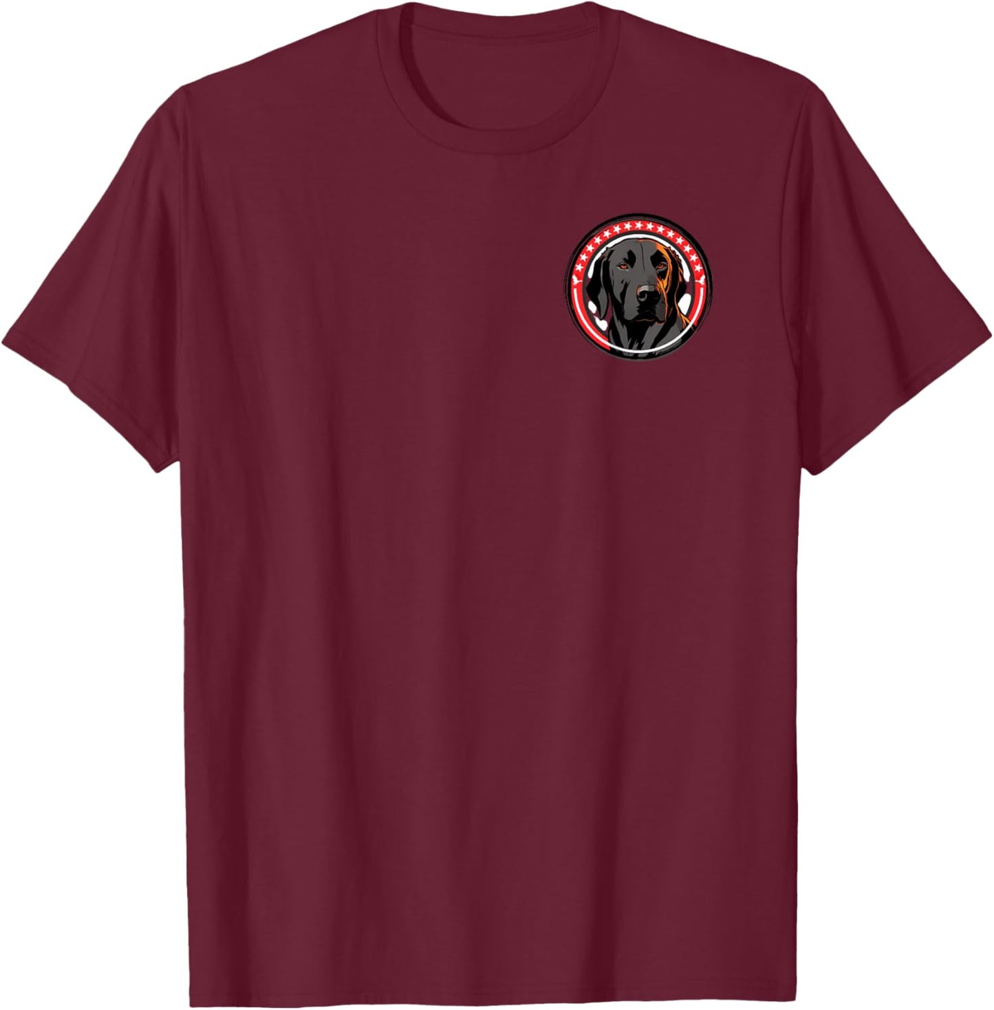 Labrador Duck Hunting Waterfowl Hunter Dog American Flag T-Shirt - T-Shirt | Maroon