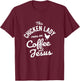 This Chicken Lady Runs On Coffee And Jesus Chicken T-Shirt - T-Shirt | Maroon
