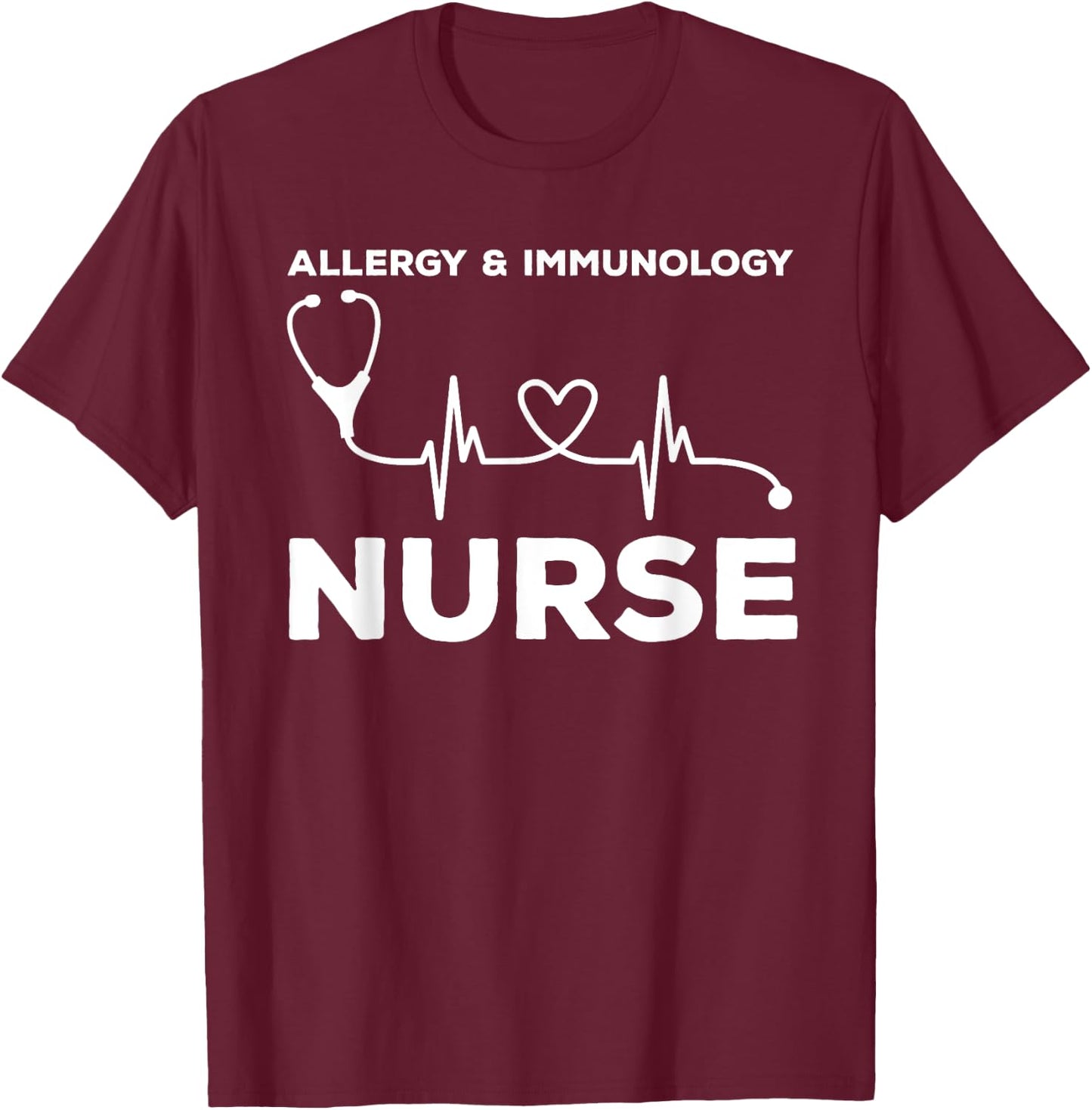 Allergy & Immunology Nurse Outfit Registered Nurses Nursing T-Shirt - T-Shirt | Maroon