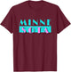Retro Minnesota Neon Logo, Minnesotan MN State Pride Gift T-Shirt - T-Shirt | Maroon
