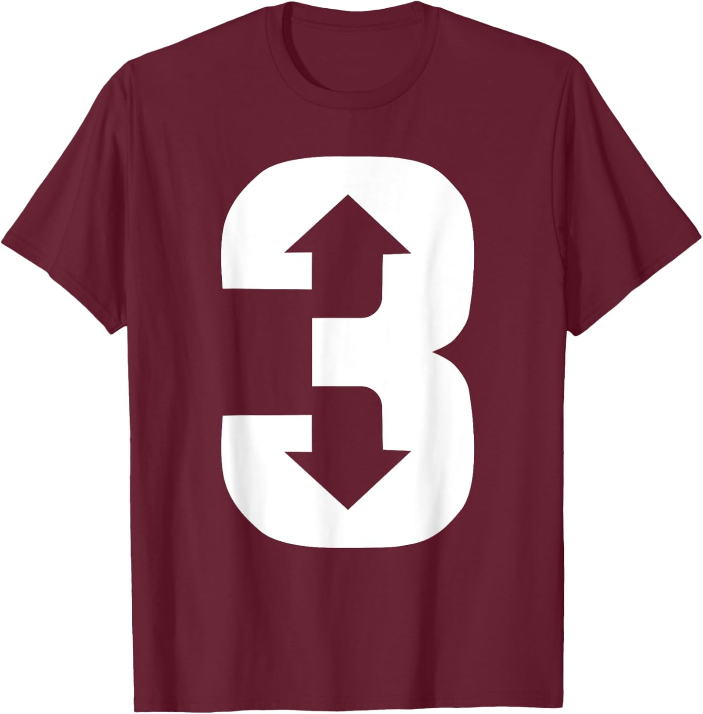 3 Up 3 Down | Three Up Three Down Baseball T-Shirt - T-Shirt | Maroon