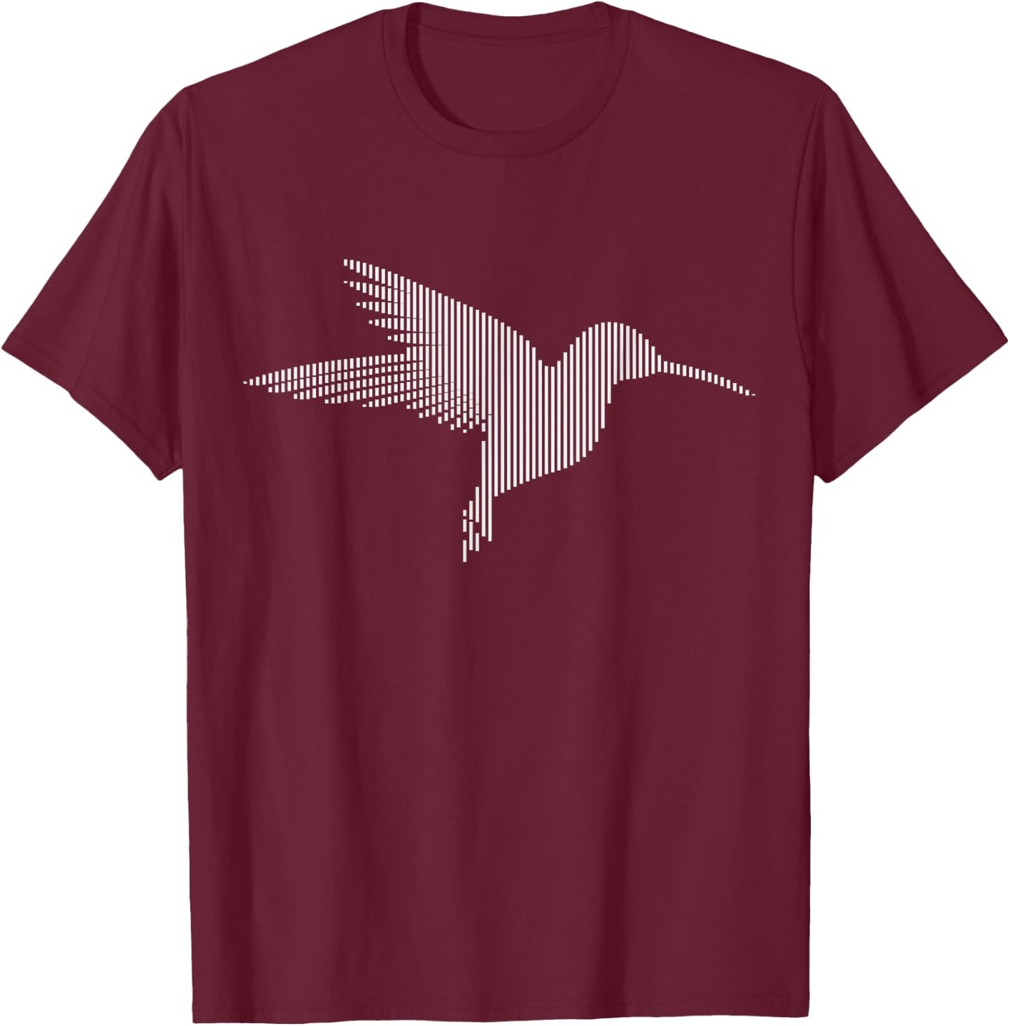 Hummingbird Humming Bird Geo Design T-Shirt - T-Shirt | Maroon