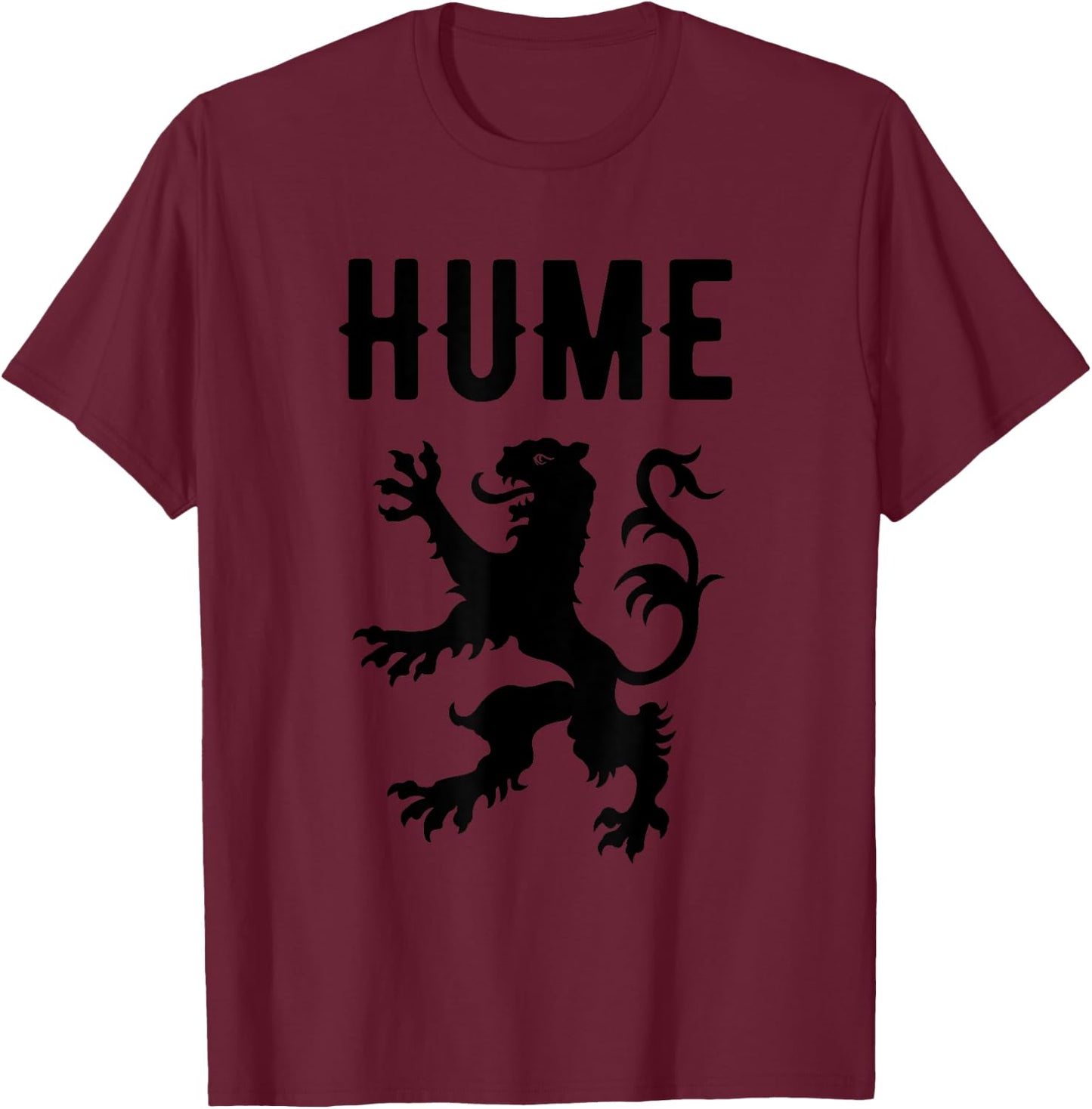 Hume Clan Scottish Family Name Scotland Heraldry T-Shirt - T-Shirt | Maroon