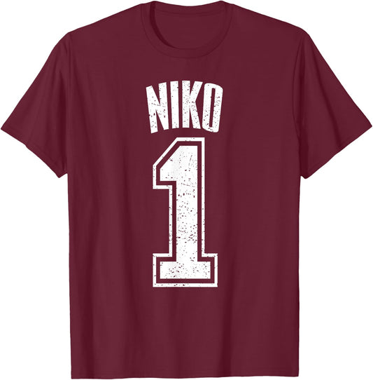 Niko Supporter Number 1 Greatest Fan T-Shirt - T-Shirt | Maroon