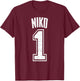 Niko Supporter Number 1 Greatest Fan T-Shirt - T-Shirt | Maroon
