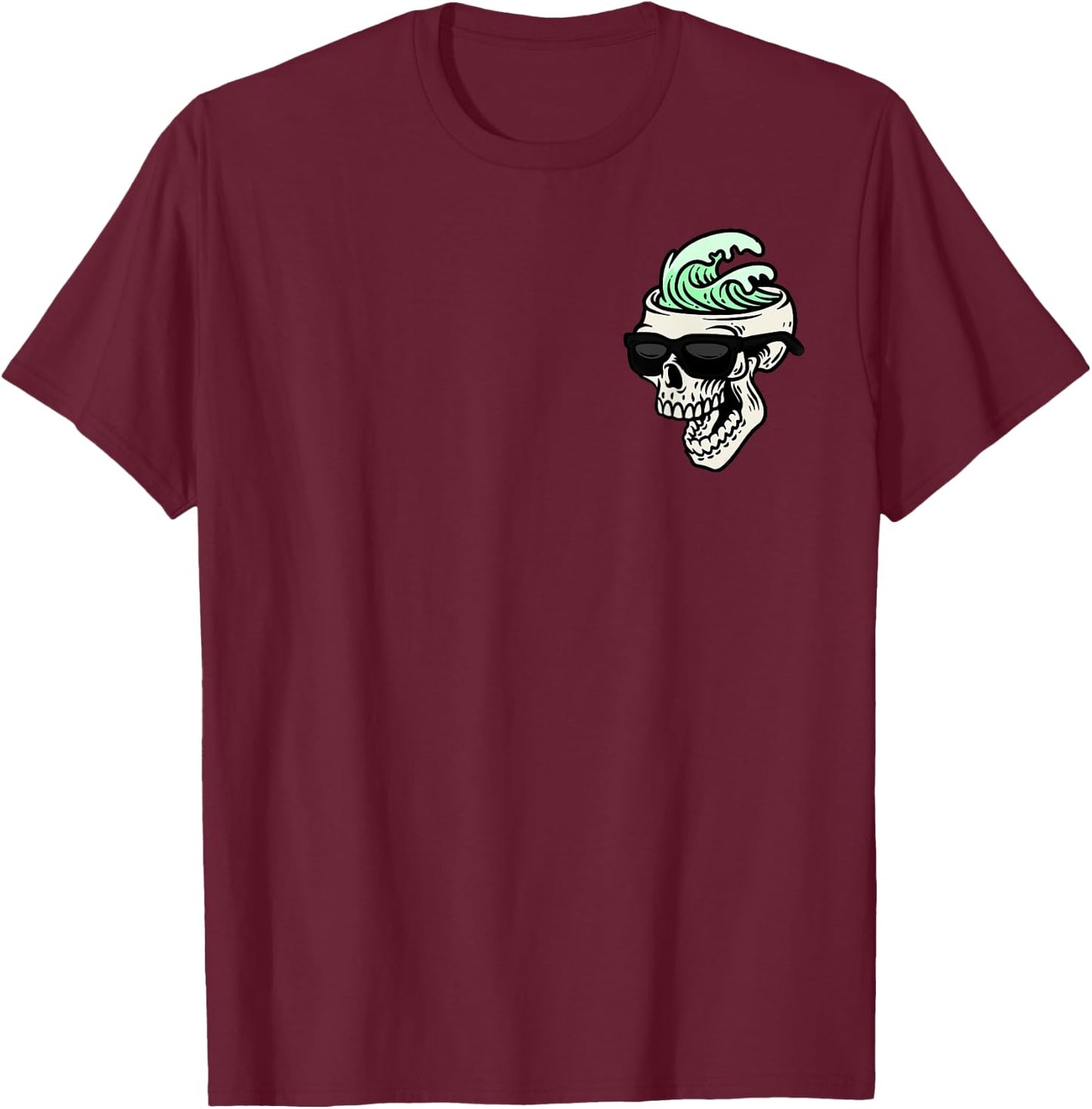 High Tides and Good Vibes Surfing T-Shirt - T-Shirt | Maroon