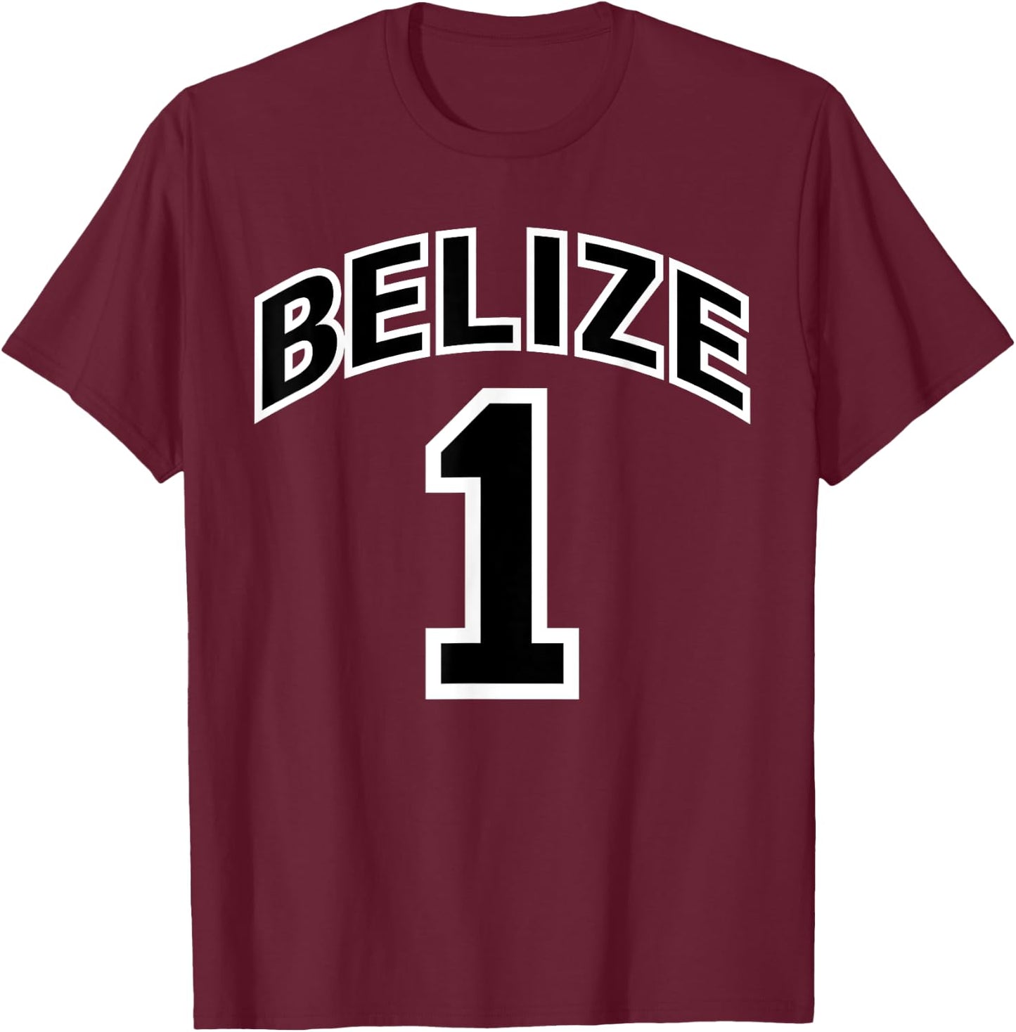 Belize One Proud Belizean T-Shirt - T-Shirt | Maroon