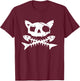 Cat Pirate Halloween Costume Scary Skull And Crossbone Men Women Kids T-Shirt - T-Shirt | Maroon