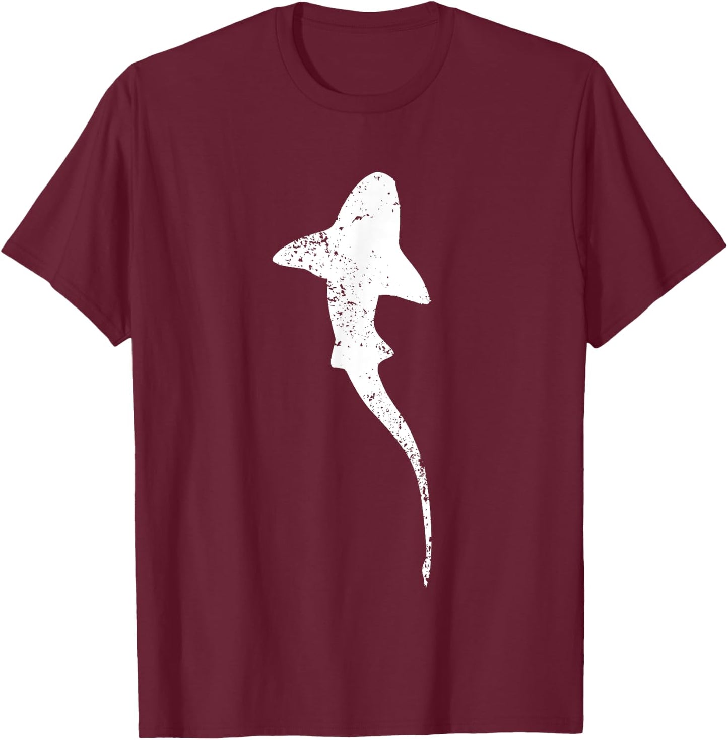 Grunge Whale Shark Print - Vintage Whale Shark T-Shirt - T-Shirt | Maroon