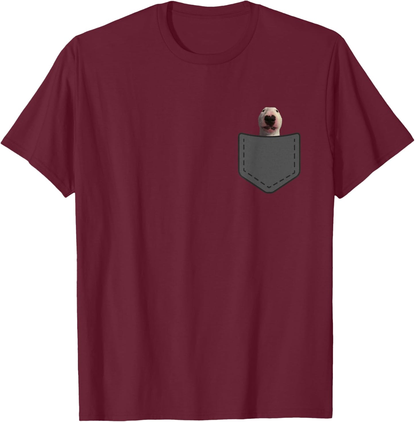 Walter Dog in Pocket Funny Meme Women Girls Kids T-Shirt - T-Shirt | Maroon