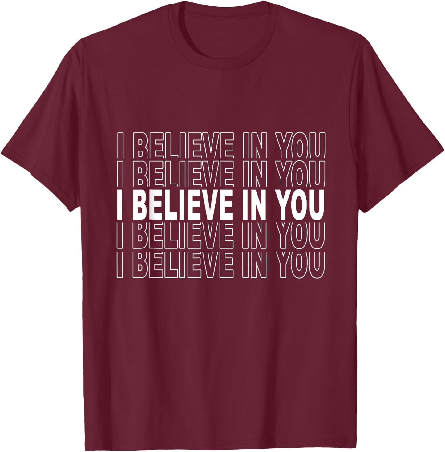 Vintage I Believe in You Teacher Testing Day T-Shirt - T-Shirt | Maroon