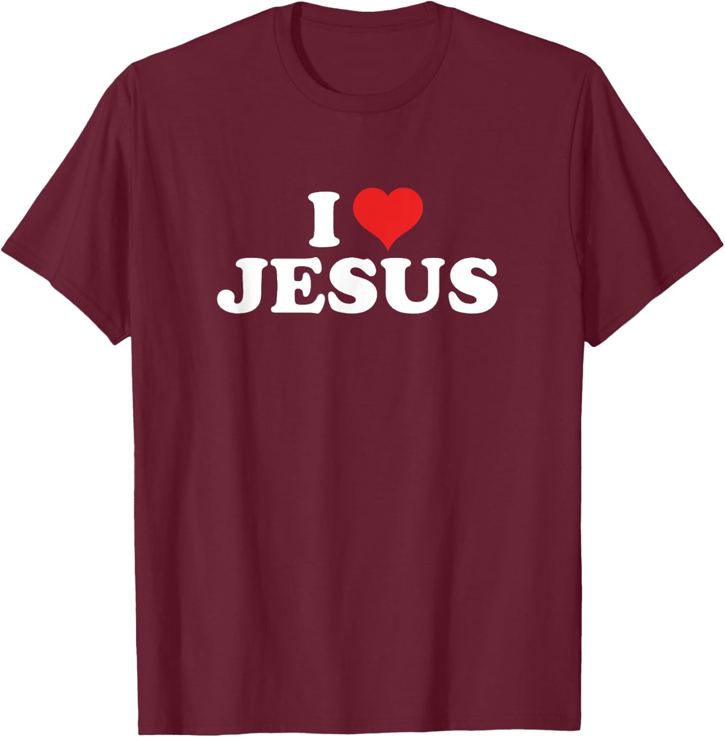 I Love Jesus T-Shirt - T-Shirt | Maroon