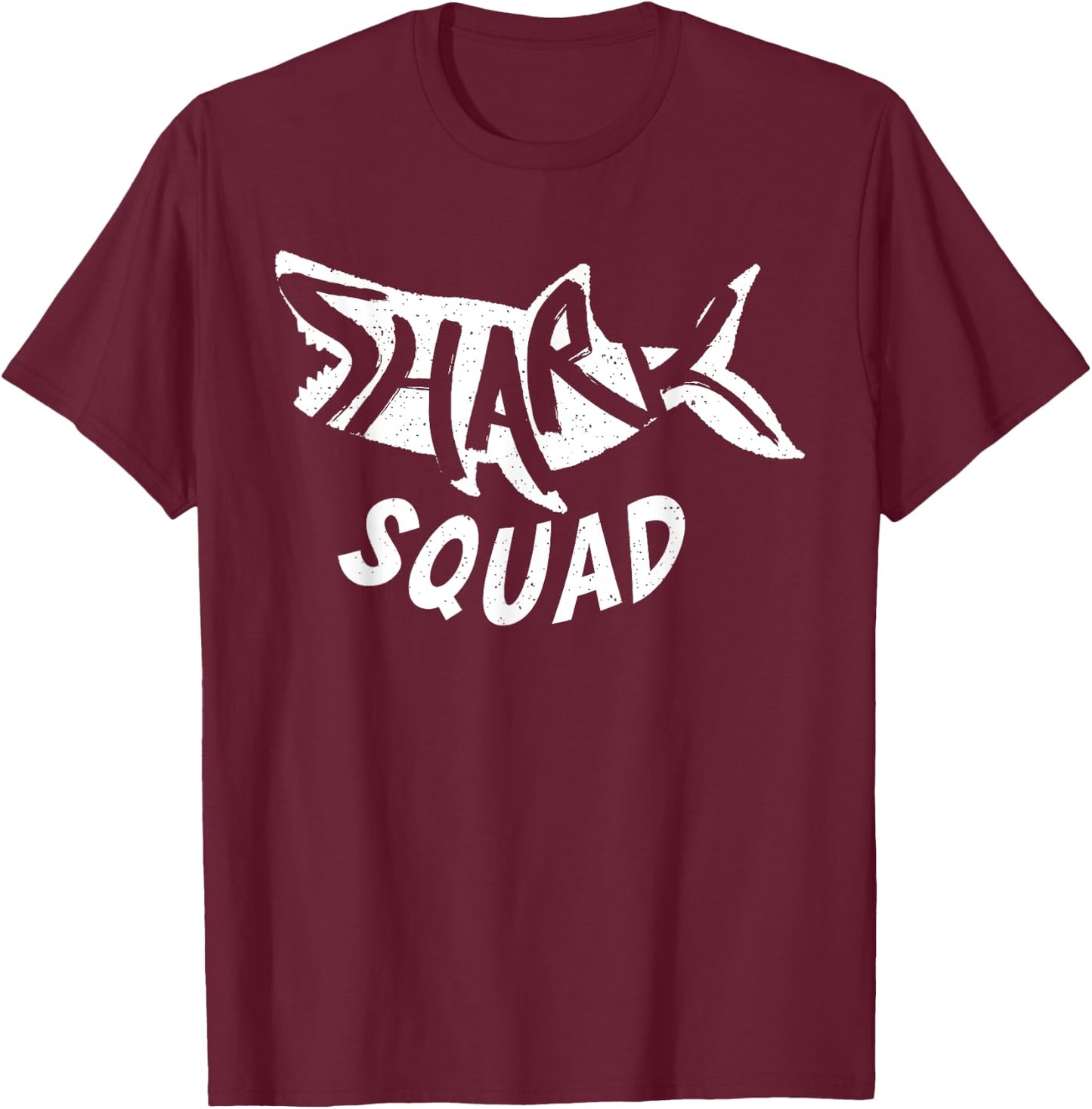 Shark Squad Friends Shark Lover T-Shirt - T-Shirt | Maroon