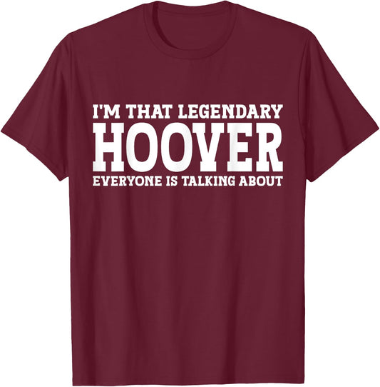 Hoover Surname Funny Team Family Last Name Hoover T-Shirt - T-Shirt | Maroon