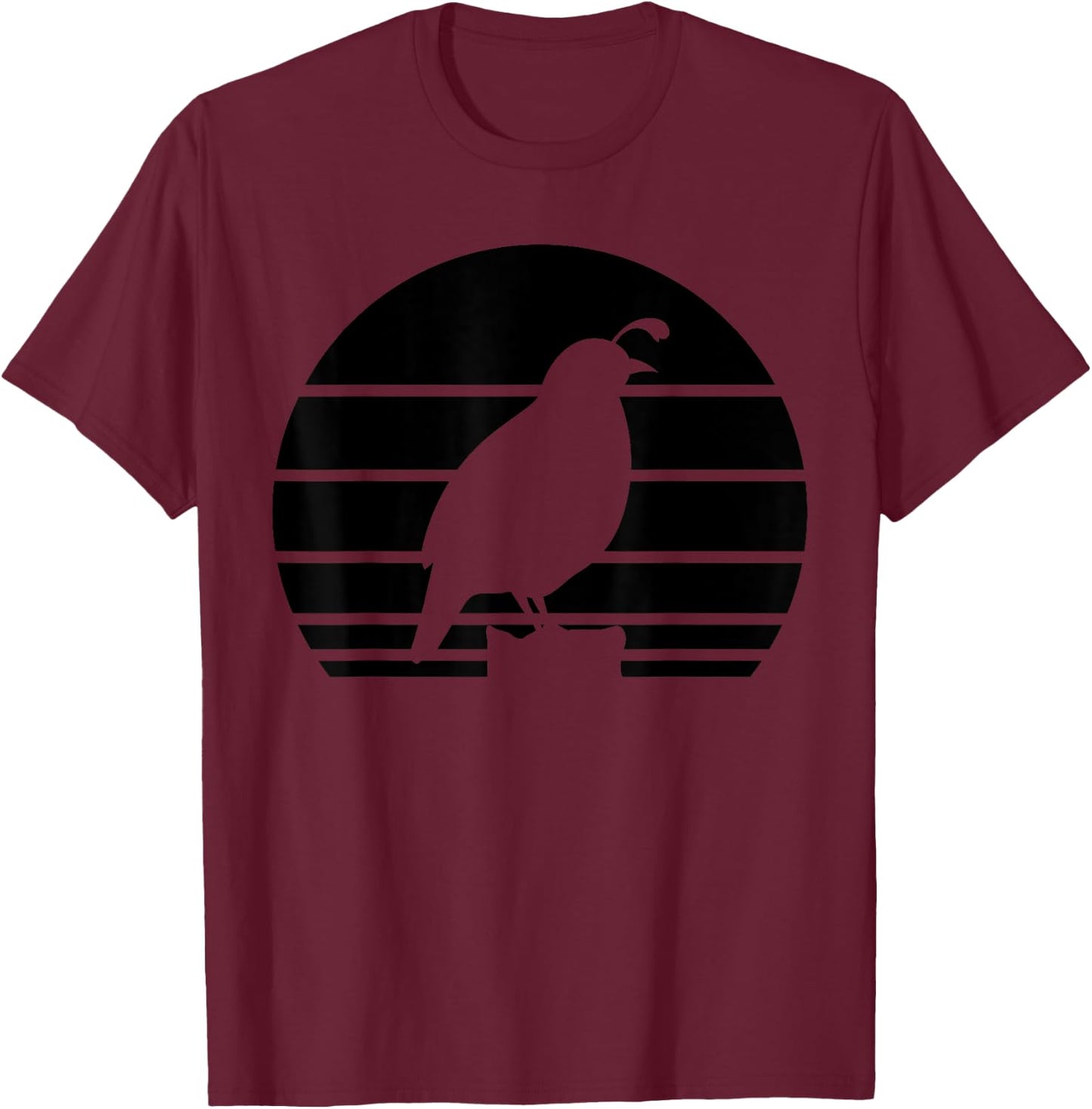 Cool Quail Art Men Women Bird Hunter Quail Upland Hunter T-Shirt - T-Shirt | Maroon