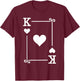 King Hearts Card Costume - Playing Cards - King Hearts T-Shirt - T-Shirt | Maroon
