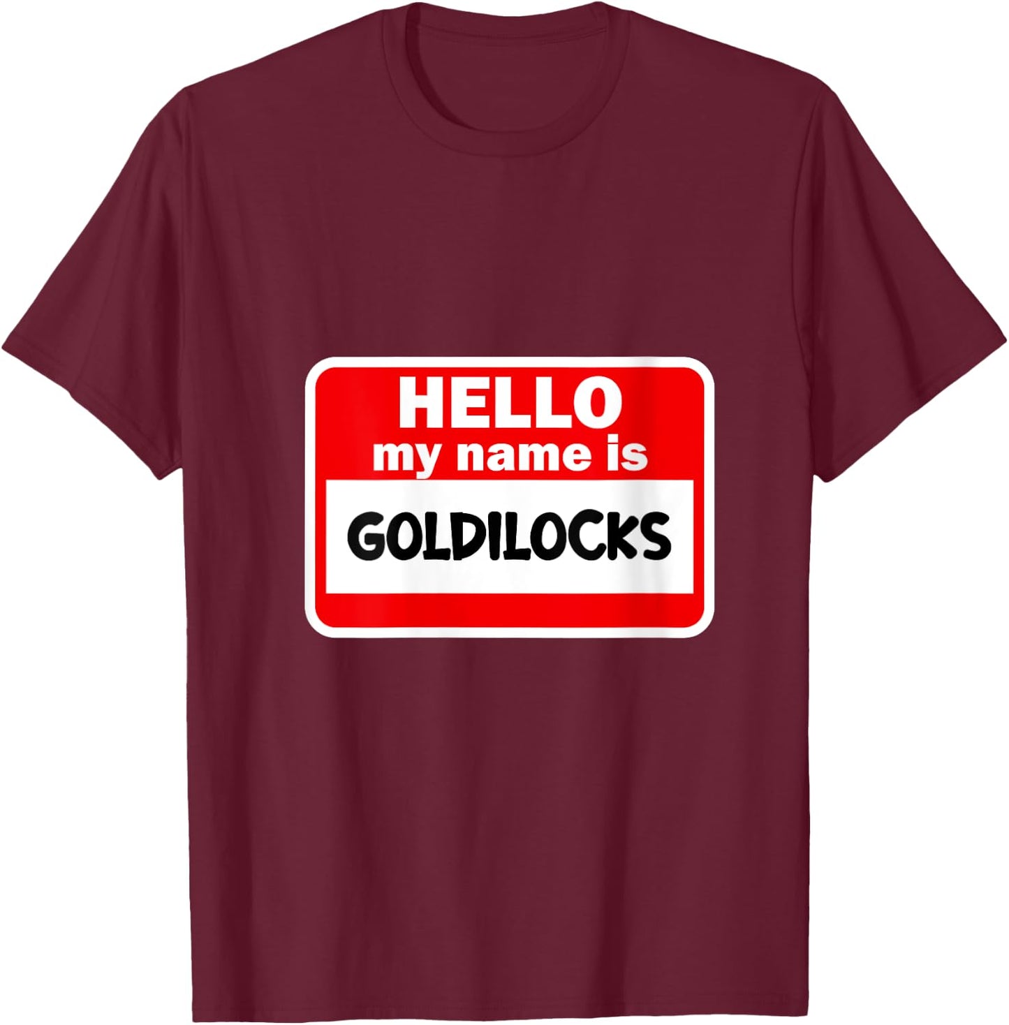 Goldilocks Name Funny Halloween Outfit V-Neck T-Shirt - T-Shirt | Maroon