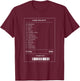 55 Burgers 55 Fries I Think You Should Leave receipt Design T-Shirt - T-Shirt | Maroon