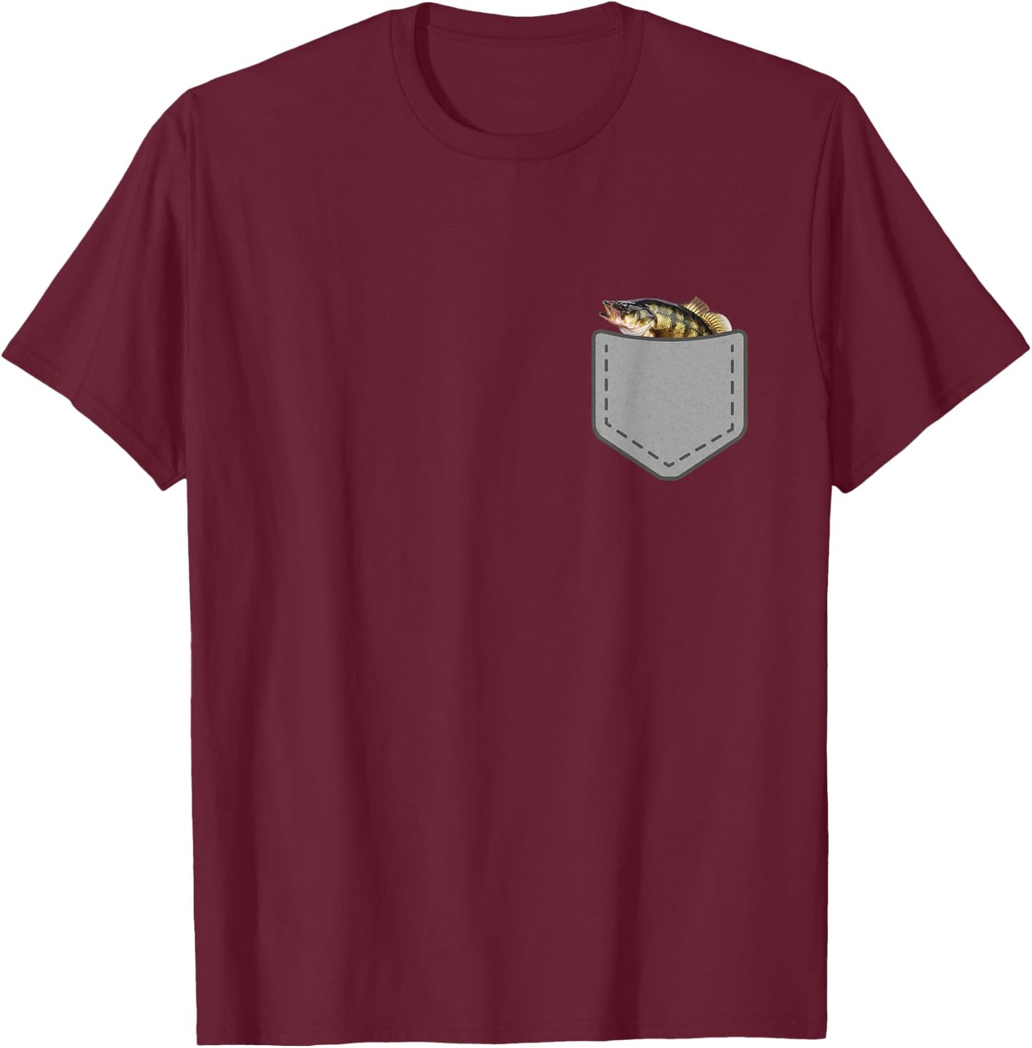 Funny Bass Fish In Your Pocket Fishing T-Shirt - T-Shirt | Maroon