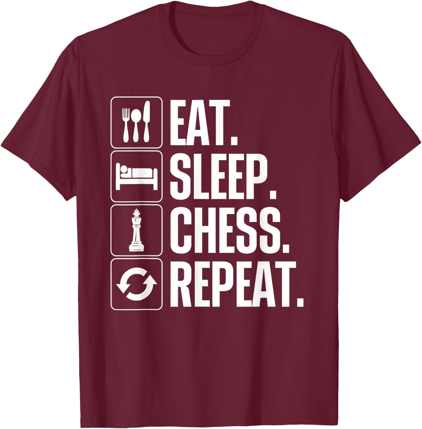 Cute Chess Player Art Boys Kids Chess Lover Novelty T-Shirt - T-Shirt | Maroon