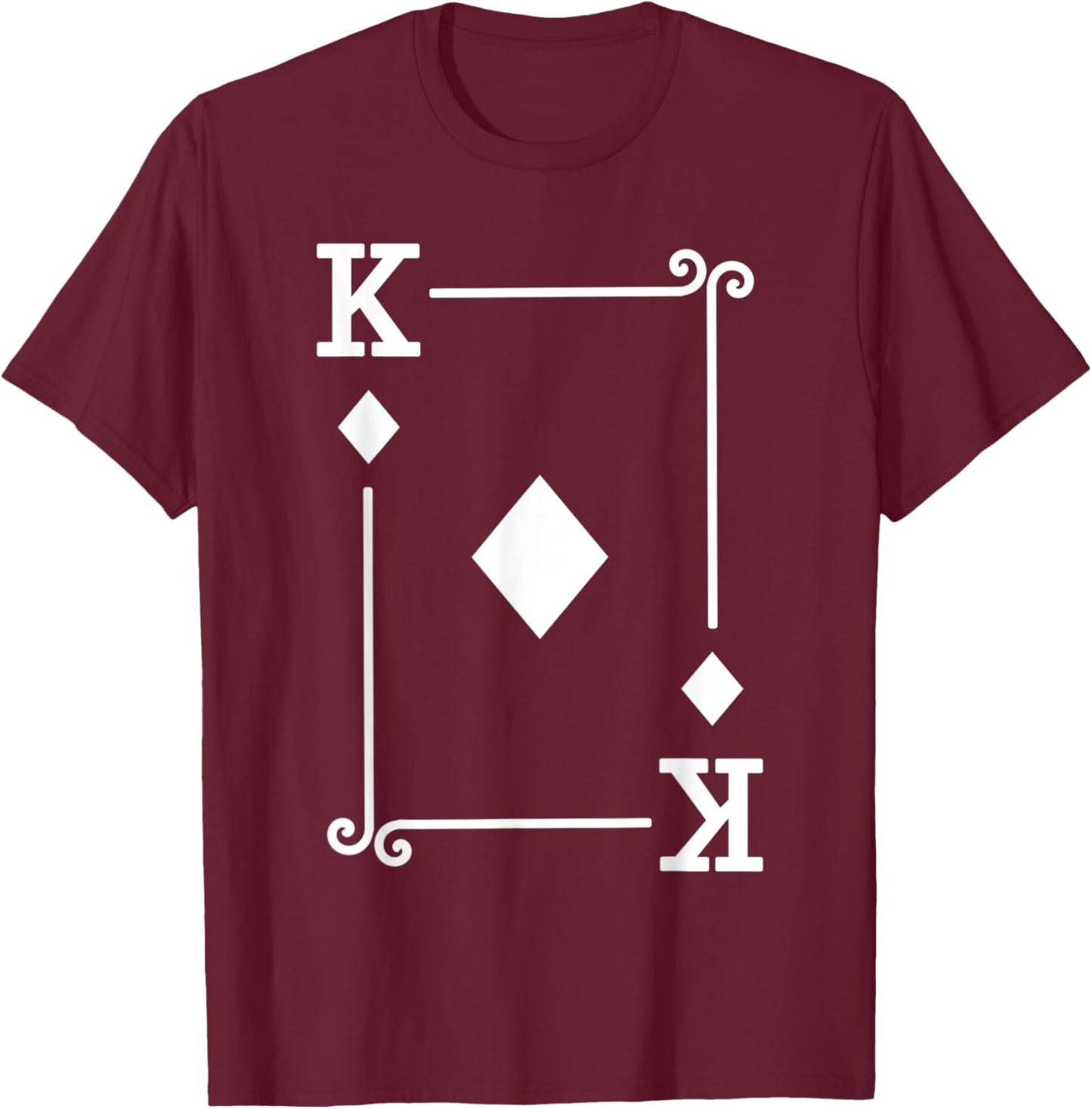King Diamonds Card Costume - Playing Cards - King Diamonds T-Shirt - T-Shirt | Maroon