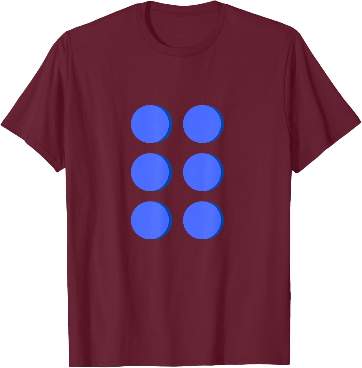 Blue Building Brick Halloween Plastic Block Costume Matching T-Shirt - T-Shirt | Maroon