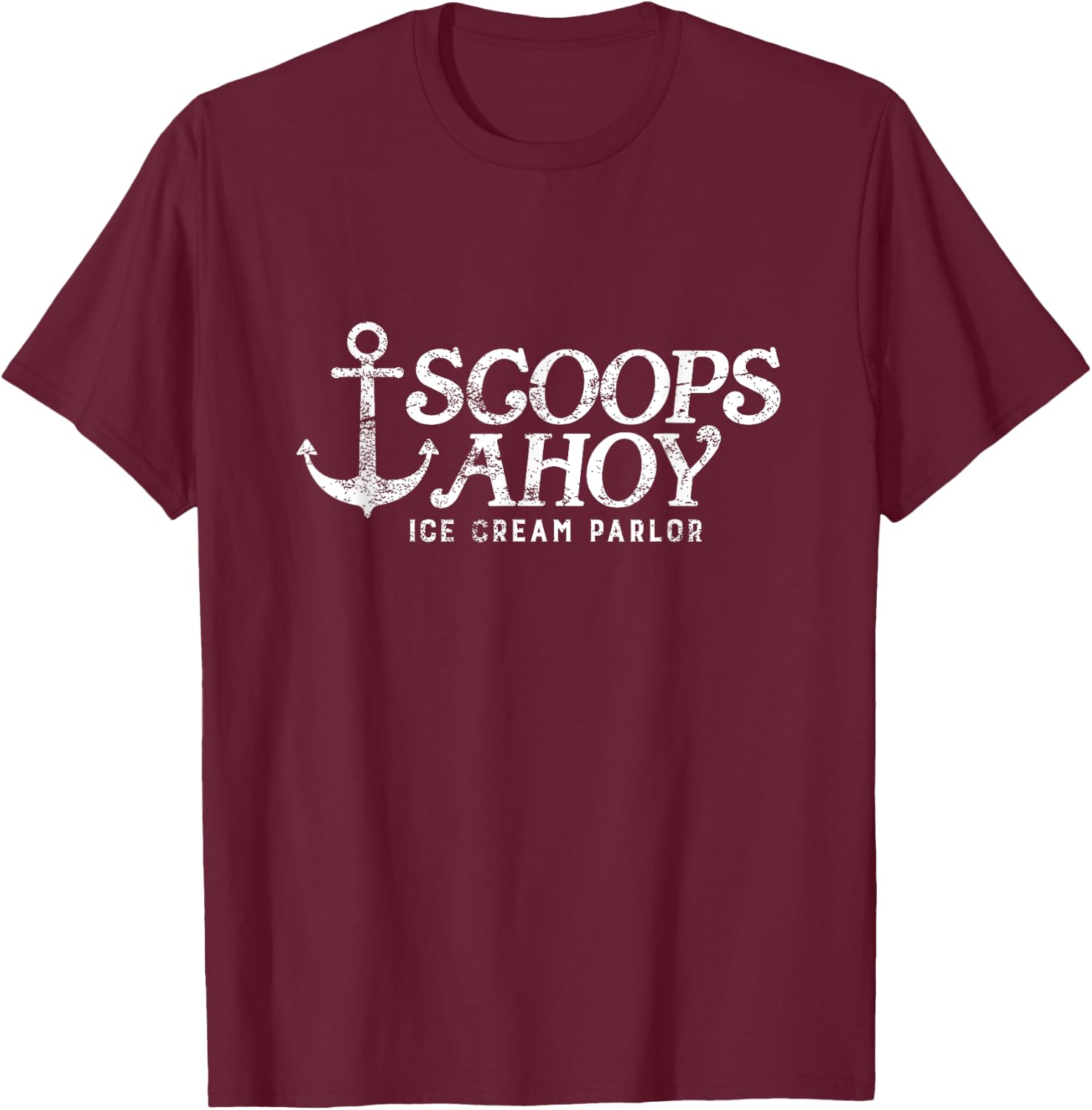 Scoops Ahoy Ice Cream Parlor Men Women Kids T-Shirt - T-Shirt | Maroon