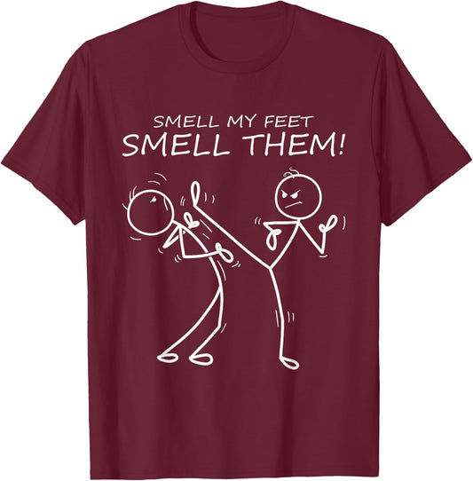 Cool Karate Smell My Feet Smell Them Funny Karate T-Shirt - T-Shirt | Maroon